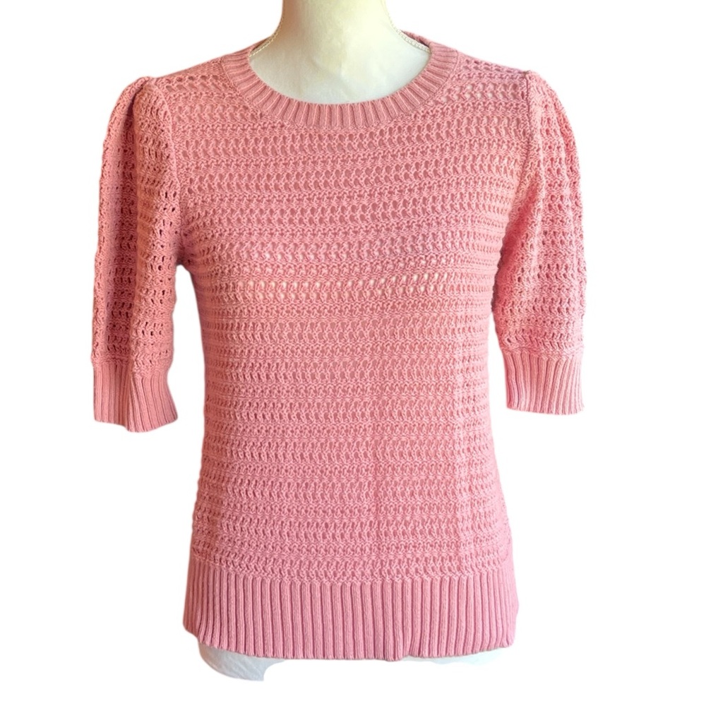 Sonoma Women's Pink Crochet Sweater